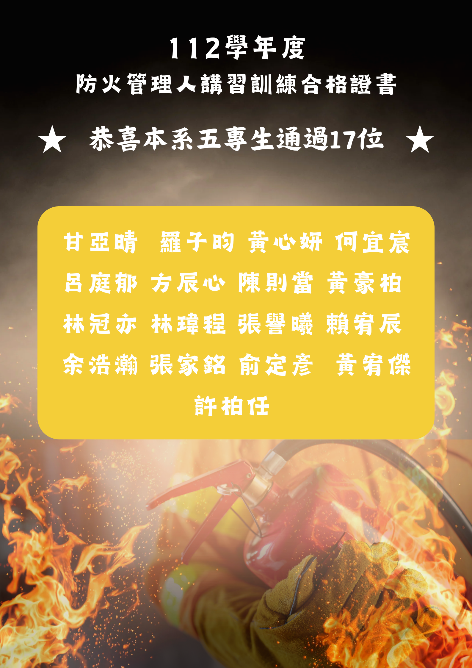 112學年度_五專部防火管理人通過者