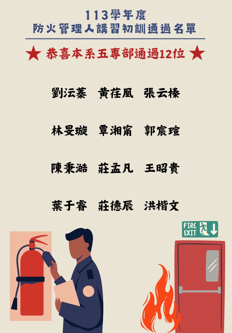 113防火管理人-五專部